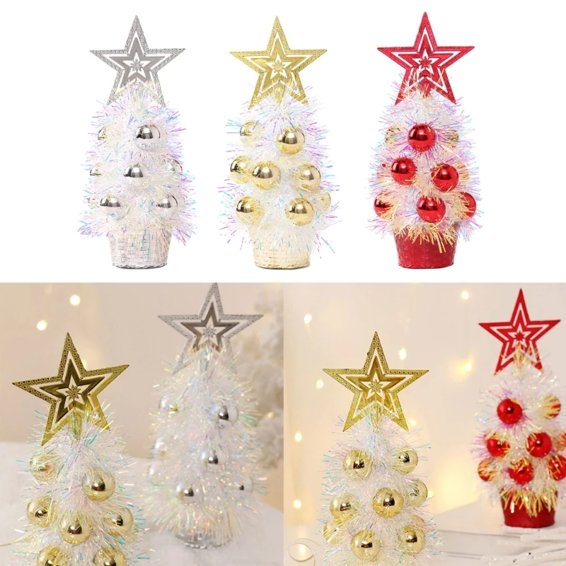 

Мини-Рождественская елка 26 см, маленькое настольное украшение для праздничного окна, дома, отеля, украшение для новогоднего