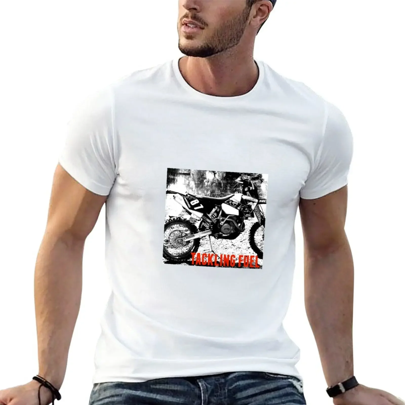 

TACKLING FUEL MOTO T-Shirt vintage new edition mens t shirts