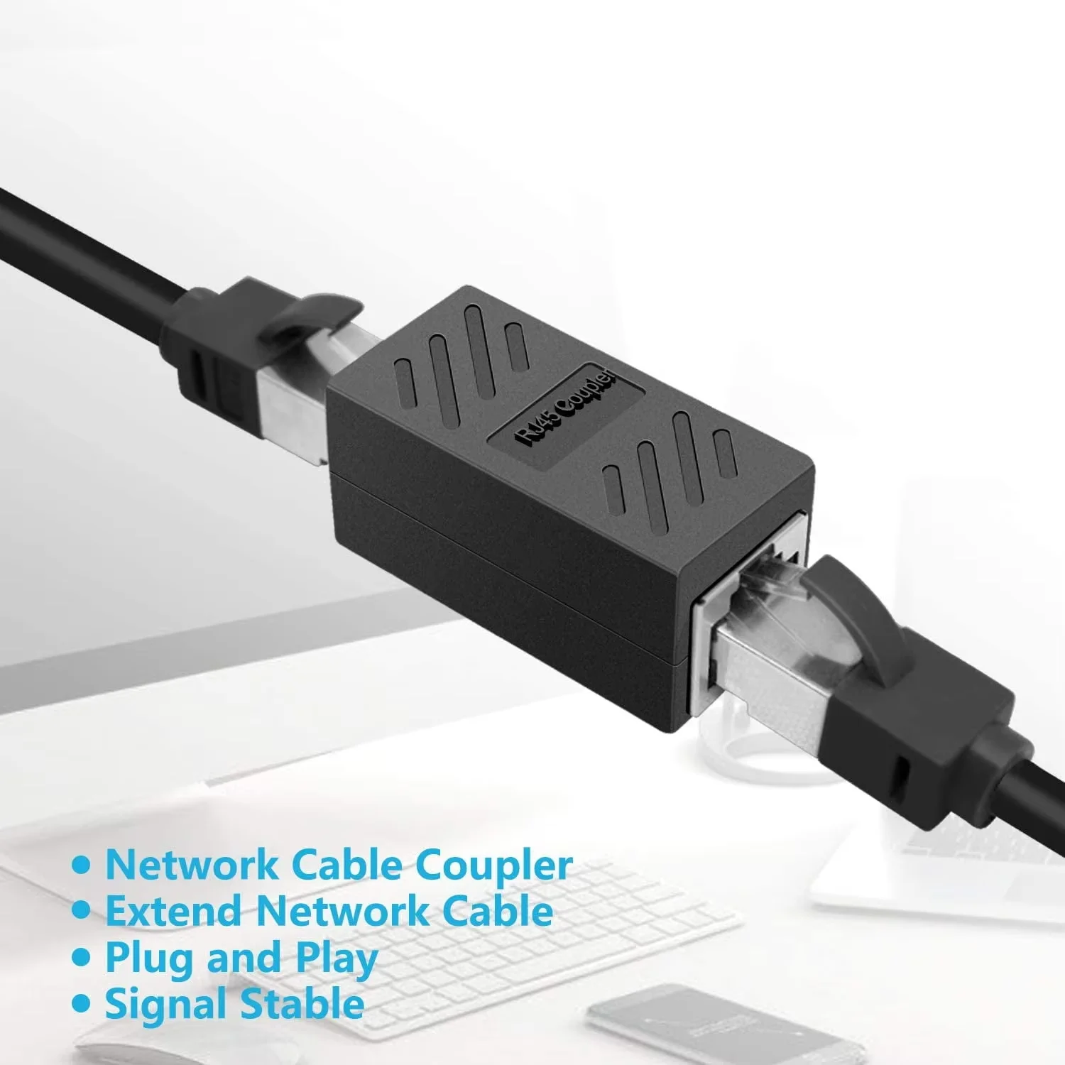 CAT 5/6/7/8 네트워크 이더넷 듀얼 스트레이트 헤드 랜 케이블 조이너 커플러 RJ45 CAT 5/6/7/8 익스텐더 플러그 네트워크 케이블 커넥터