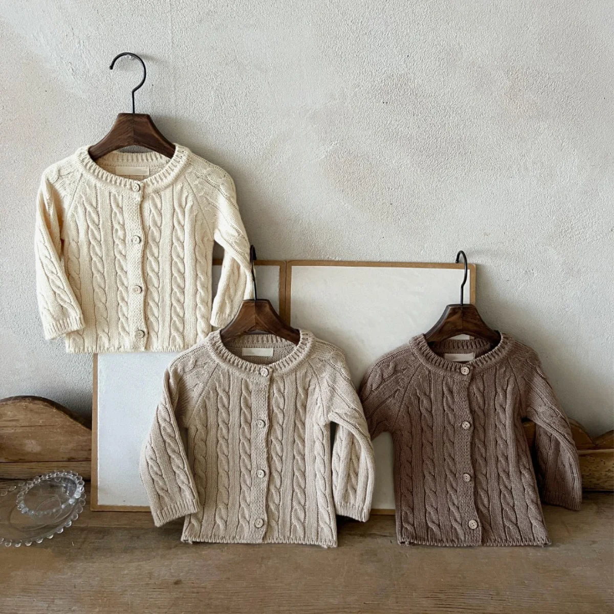 Autumn New Baby Long Sleeve Knit Cardigan Solid Infant Boy Single Breasted Jacket Toddler Girl Knitted Sweater Coat 0-24M