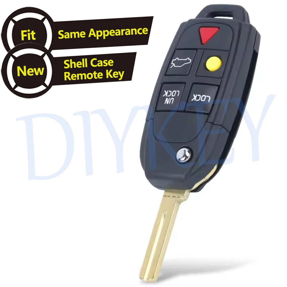 พลิกรีโมทกุญแจรถ Fob 315MHz ID48 ชิปสําหรับ Volvo XC70 XC90 S60 S70 S80 V70 2004 2005 2006 2007 2008 2009 2010-2015 LQNP2T-APU