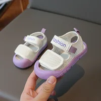 Baby Sandals Summer Infant Shoes Toddler Sandals Soft Breathable Newborn First Walkers Baby Boy Girl Sandals Beige, Blue, Purple 1