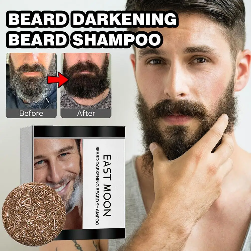 

Beard Darkening Beard Shampoo Bar Shampoo Bar Clean Your Beard Black Dye Beard Shampoo For Men 60g Hair Blackening