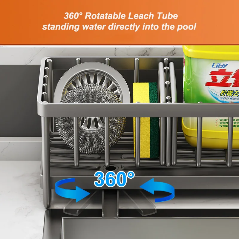 Self-draining Sink Shelf Kitchen Sink Drain Rack Organizer Faucet Holder Soap Drainer Towel Rack Kitchen Accessories kitchen storage rack kitchen organizer kitchen organizer rack