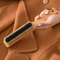 Wooden Pighair Coat Cleaning Cloth Dedusting fuzz remover With Long Handle Custom Logo Multifunctional Clothes care 2
