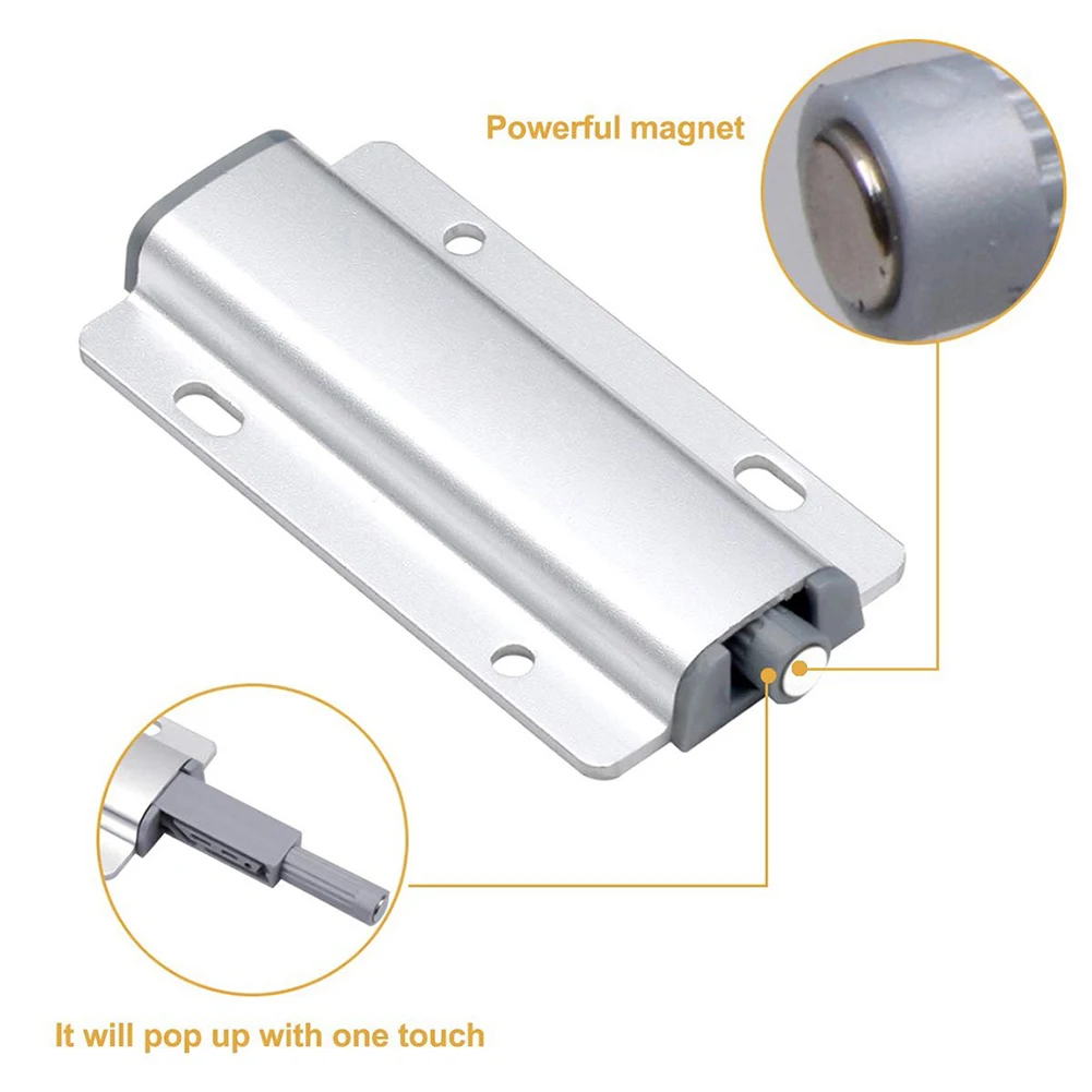 Cabinet Door Buffer 2pcs Push To Open System For Cabinet Door Cupboard Catch Home Kitchen Furniture Hardware