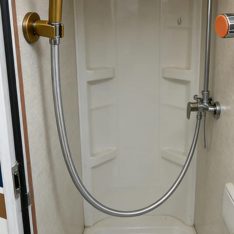 สายฉีดน้ำฝักบัวอาบน้ำแบบยืดหยุ่น 1 ชิ้น ป้องกันการพันกัน ป้องกันการระเบิด ทำจาก PVC สำหรับฝักบัวแบบมือถือ 1