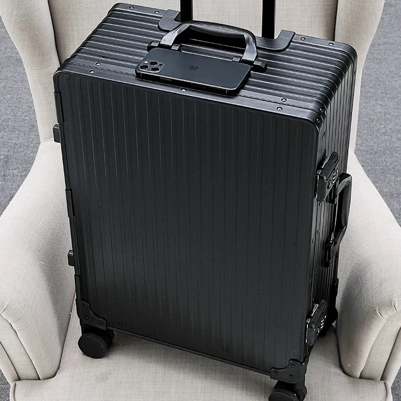 

New Japanese Aluminum Travel Luggage silent universal wheel pull bar box one nine open carry on suitcase boarding box 20 "24"