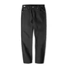 Maden Men Baggy Denim Jeans American Retro Pure Black Mid-waist Jeans Water Washed Straight Pocket Classic Style Tannin Pants 6