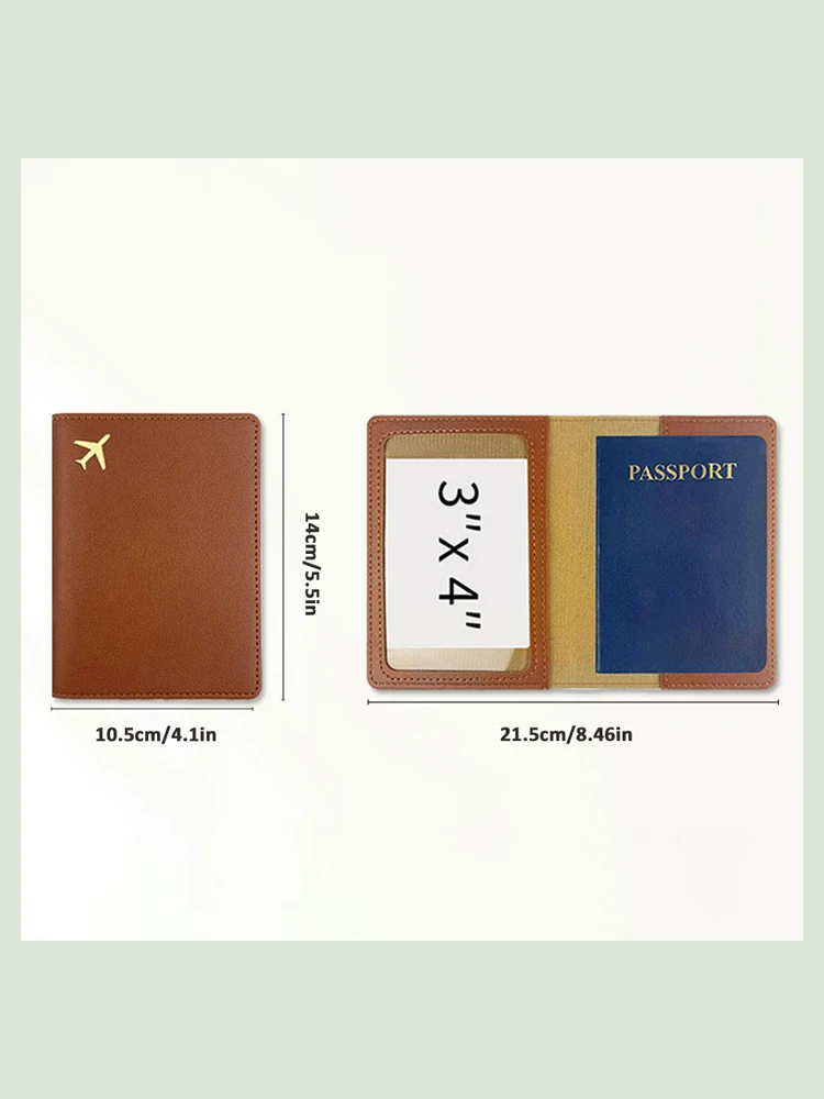 Passport Holder Multi-coloured Foiled Aircraft Leather Passport Case Hand-Stitched PU Passport Holder Cover