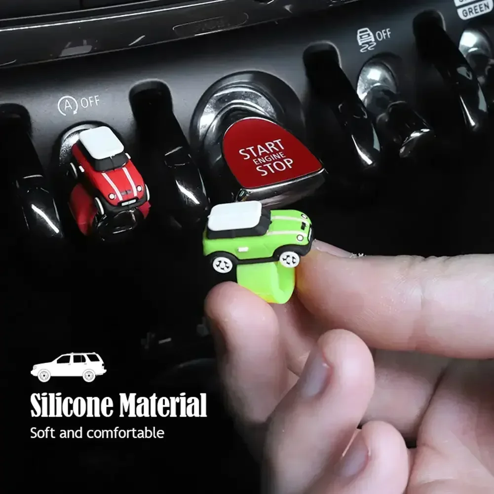 Silicone Car Model Button Cover Ornament car start button Start Stop Button Collar For BMW MINI Cooper Sticker F56 Cooper Accessories