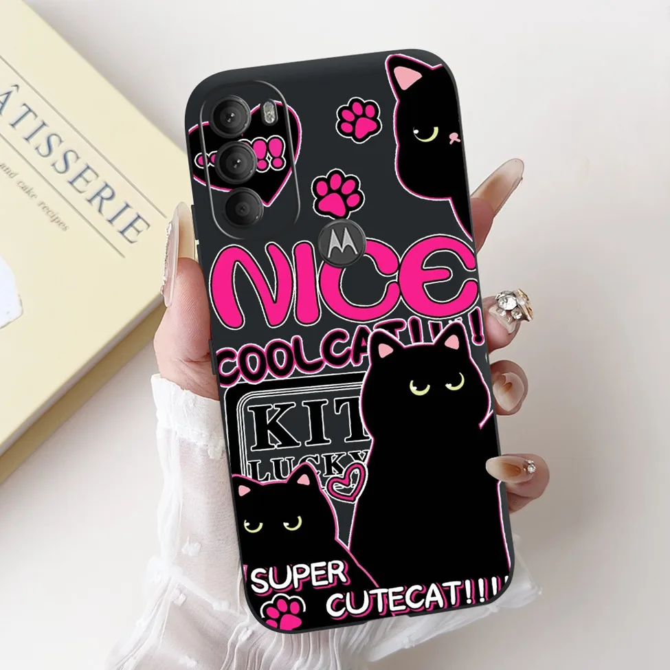Luxury Cute Cartoon Cat Shockproof Silicone Phone Case - 6.4 Fashionable Back Cover