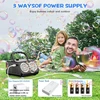 Automatic Bubble Machine, Professional Bubble Maker 2 Modes for Kids 26 Holes Portable Electric Bubble Blower Toys 6