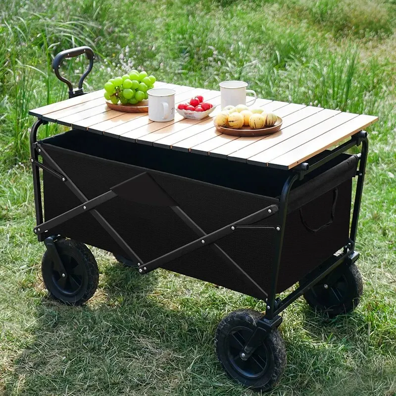 Heavy Duty Large Capacity Folding Utility Wagon for Shopping Beach Garden 5