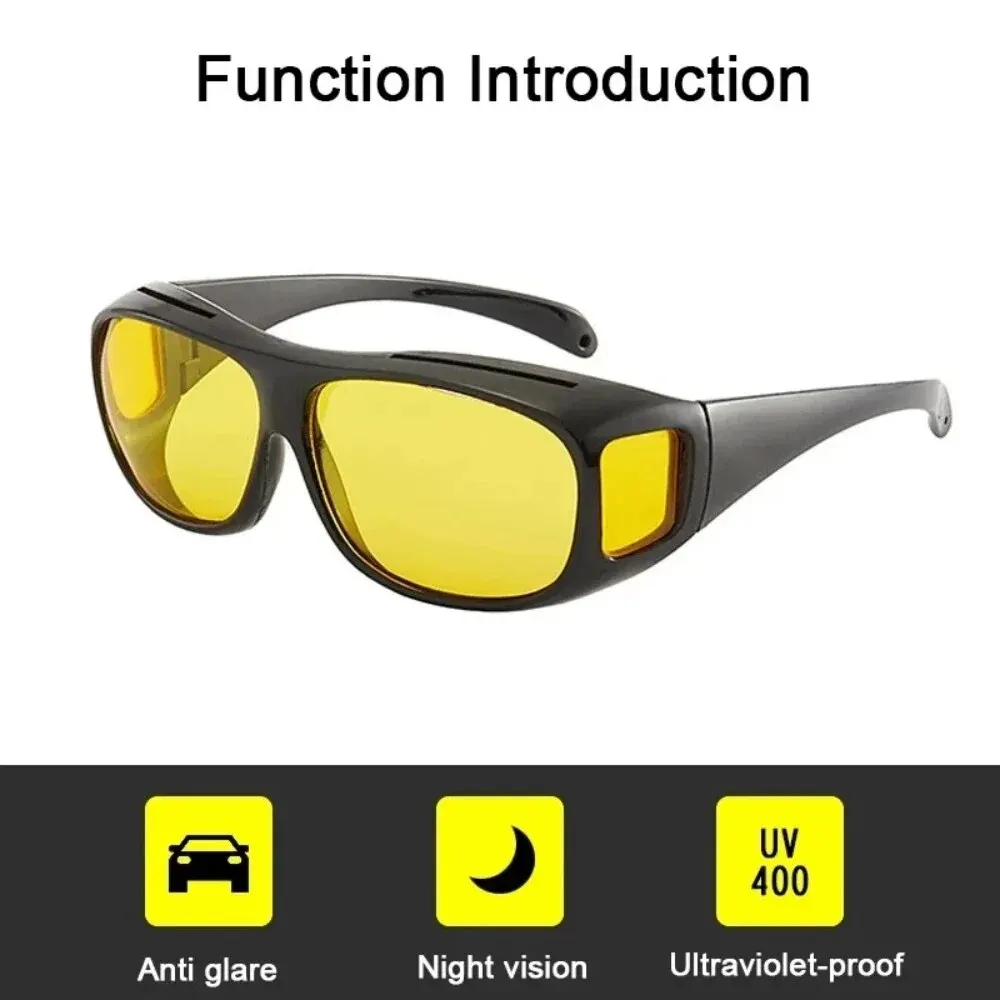 Night Vision Sunglasses Driving Glasses Anti Glare Sunglasses Drivers Goggles Interior Accessory Protective Gears Night Vision Glasses Anti Glare Car Driving Glasses