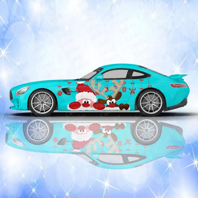 Autocollant De Voiture Joyeux Noël, Autocollant De Voiture, Couleur, Motif  Graphique Du Père Noël, Flocon De Neige, Elk - Voiture Corps Pellicule -  AliExpress