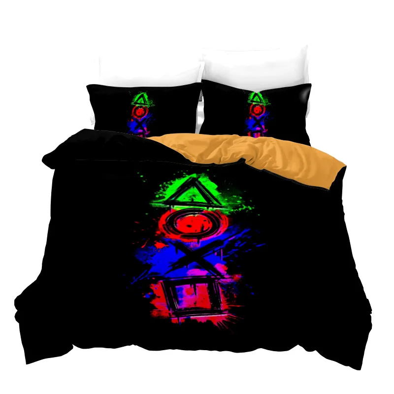 Game PlayStation Bedding Set 3D Print Popular Gamer for Bedroom Kids Gamepad Duvet Cover Sets Home Decor Single King Queen Size 4