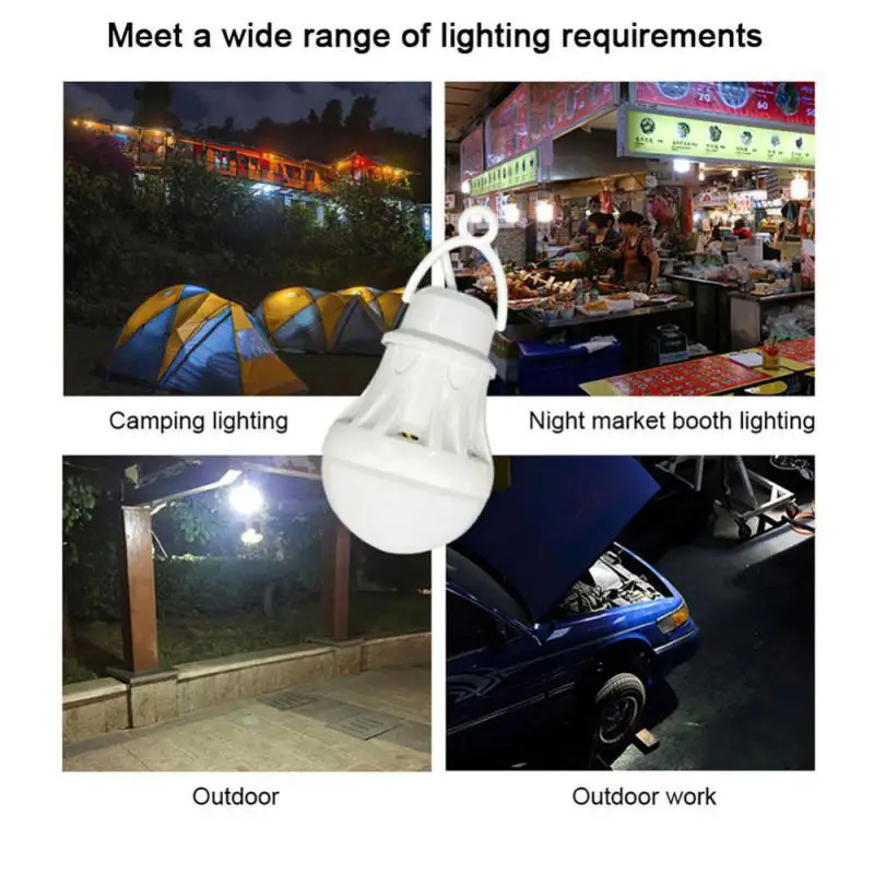 USB LED Light Bulb Portable Lantern 3W Energy Saving Emergency Lamp Outdoor Camping Night Light Power Bank Charging Book