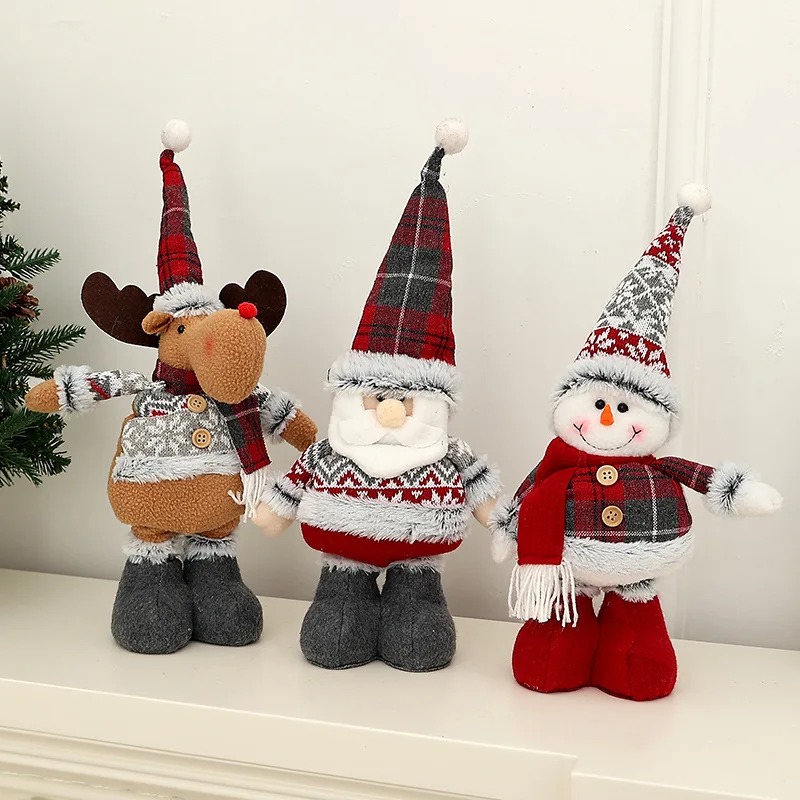 Telescopic Christmas Doll Merry Christmas Decorations For Home 2023 Christmas Ornament Xmas Navidad Noel Gifts New Year