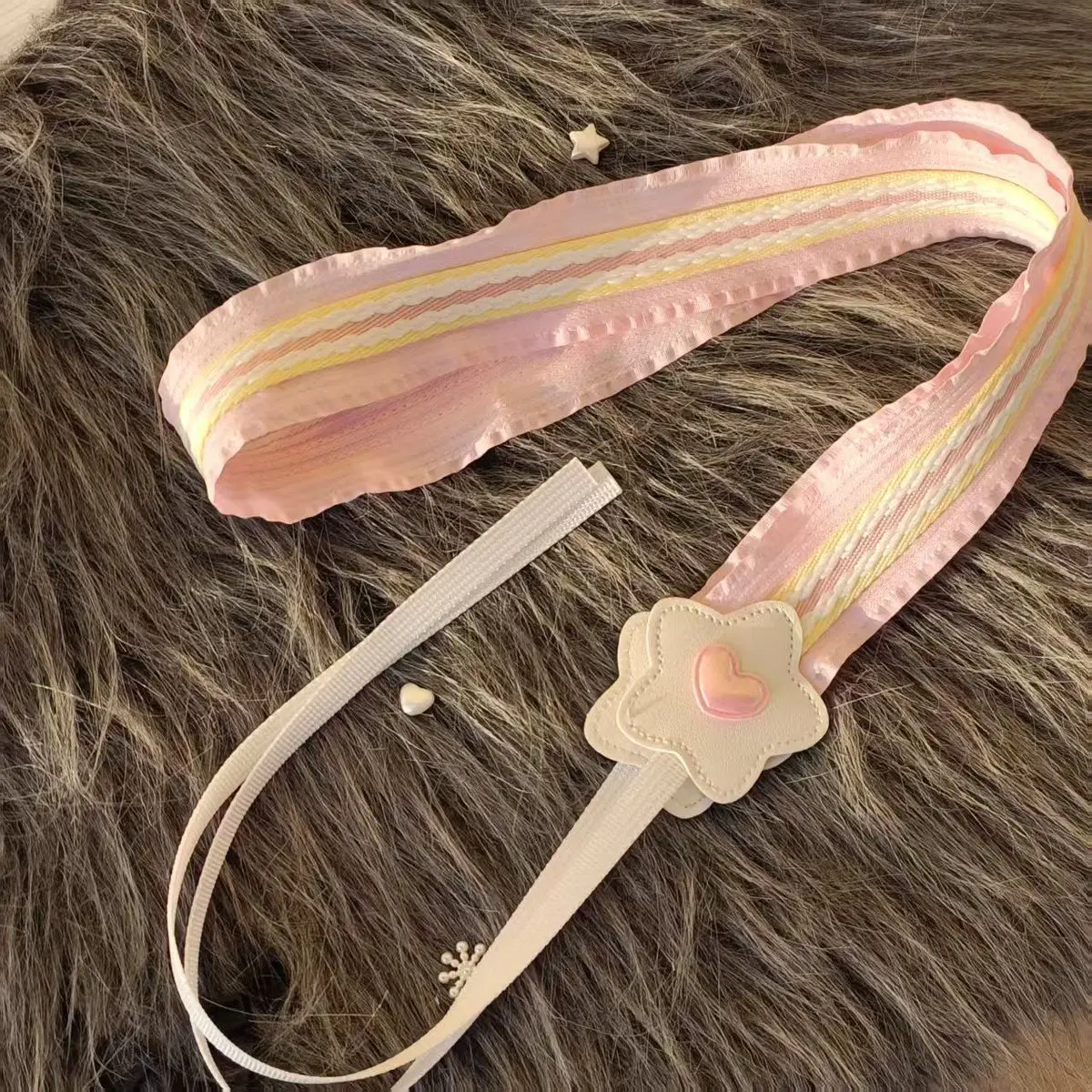 사랑스러운 스타 하트 카메라 스트랩 레인보우 스트라이프 조절 가능한 목 어깨 스트랩 캐논 니콘 카메라 여성 소녀 선물