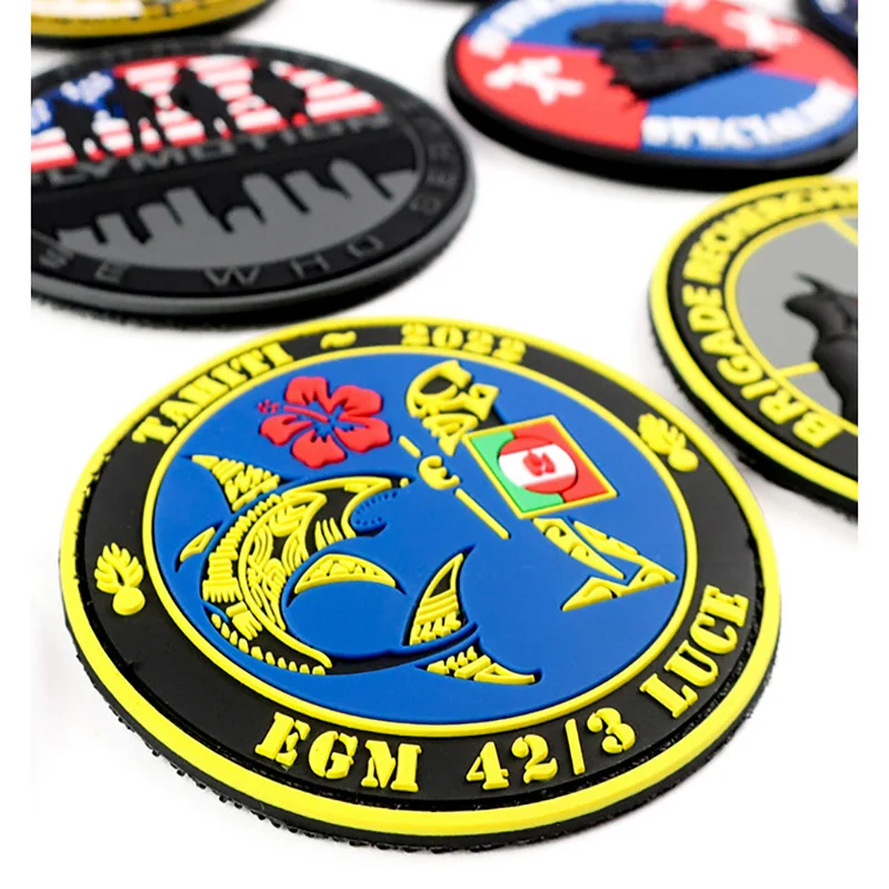 PVC Patches 50pcs Rubber Badges 2D, 3D PVC for Clothing or Hat Personalized Patches DIY