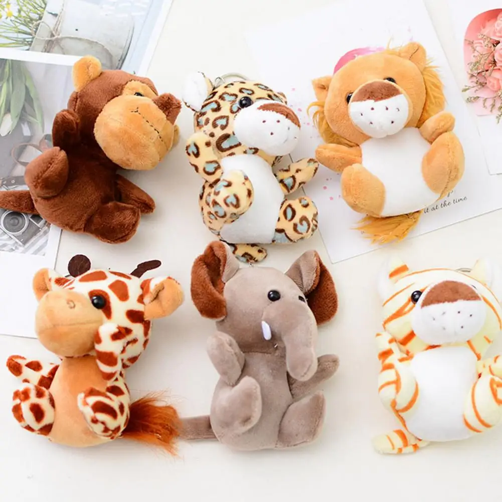 

Stuffed Plush Backpack Pendant Cute Stuffed Dolls for Girls Monkey Tiger Lion Giraffe Elephant Leopard Unique Gifts Plush