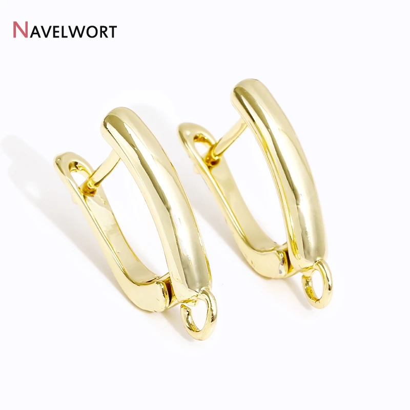 Chiusure per orecchini Shvenzy in ottone placcato oro 18 carati, ganci per orecchini, accessori per la creazione di gioielli, realizzazione di orecchini_voghion.com