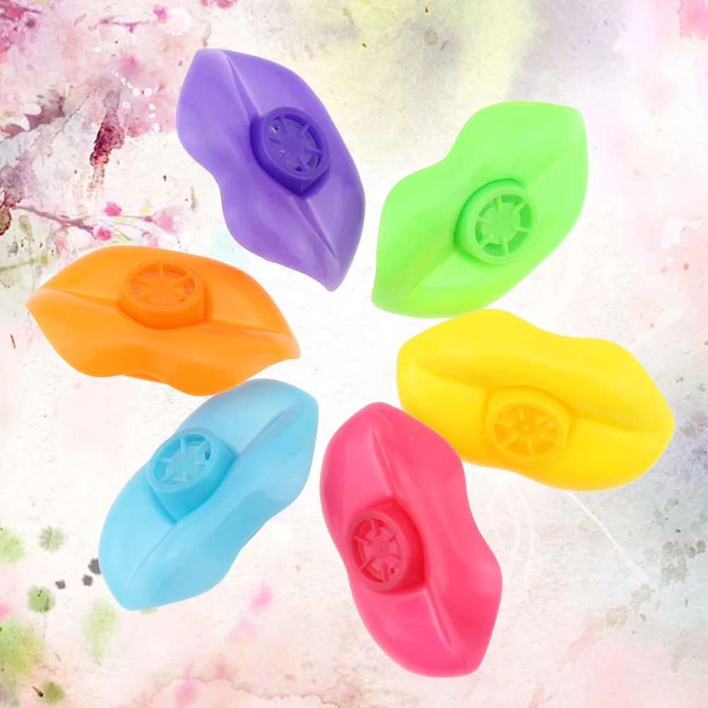 

30pcs Lip Design Whistles Funny Plastic Whistles Creative Whistles Kids Toy Birthday Gifts (Mixed Color)