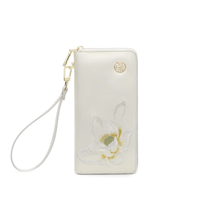 Pmsix Luxury Brand Handheld Bag for Women 2023 New Advanced Designer Chinese Style Embroidered Leather Wallet Surprisingly Gifts