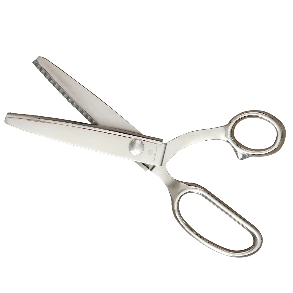 Sewing scissors tailor scissors craft scissors Jincraftsman 9 Inch Integrated Triangular Serrated Shear Blade Clothing Tailor Handmade DIY Leather Cutting Fabric Lace Scissor