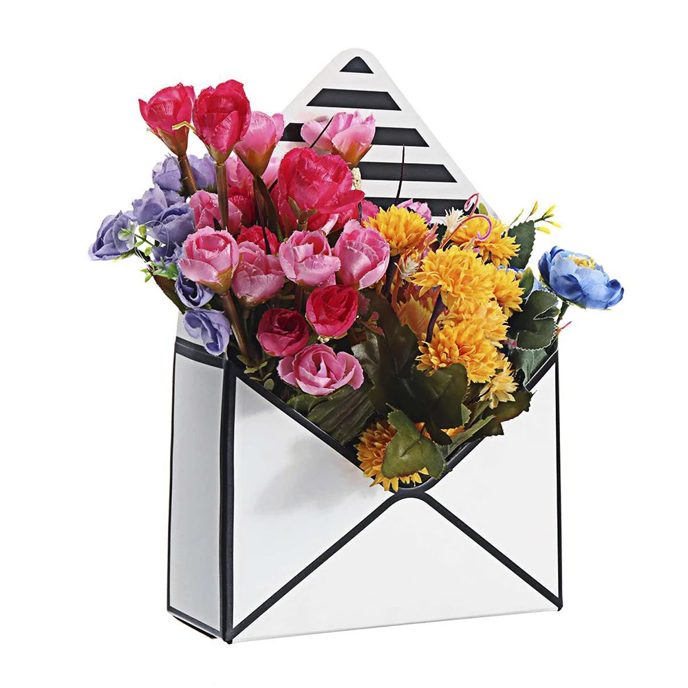 Creative Envelope Folding Flower Florist Bouquet Storage Box Party Valentine's Day Lining Envelopes Wedding Invitation Envelope envelope storage box
