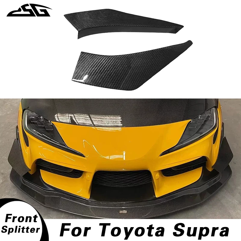 

Carbon Fiber Front Bumper Lip Splitter For Toyota SUPRA GR MK5 A90 A91 2019-2022 Car Spoiler Wind Knife Upgrade VRS Style