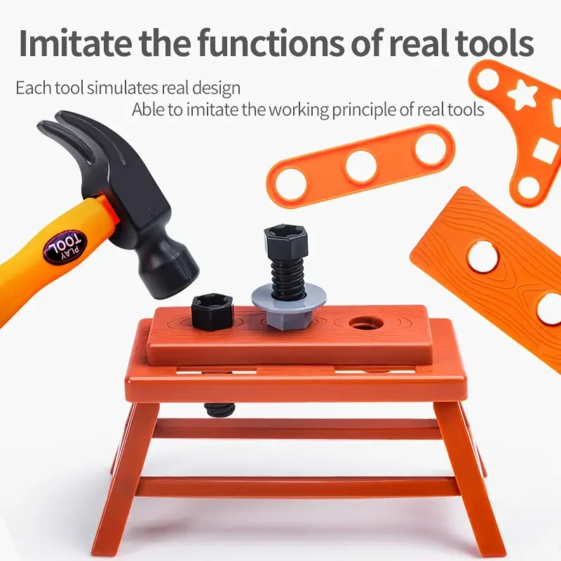 Children's Toolbox Electric Toy Drill 42 PCS Kids Simulation Repair Tools For Boys kids repair toys plastic construction toys kids construction toys home repair toys
