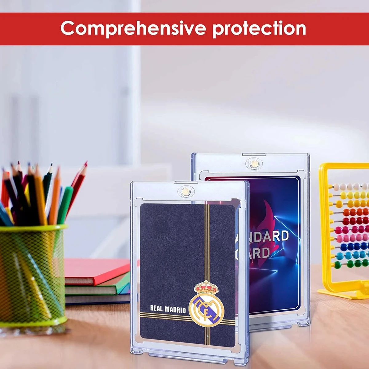Transparent Cards Holder Trading Card Support Arcylic Triangle Card Display Stand Photo Protective Shell Sleeve