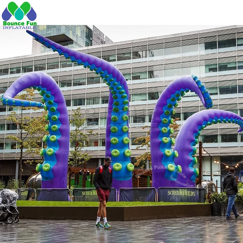 2024 Outdoor Halloween Decoration Giant Inflatable Octopus Tentacle Artificial  Octopus Arm Legs For Building Event Stage Party