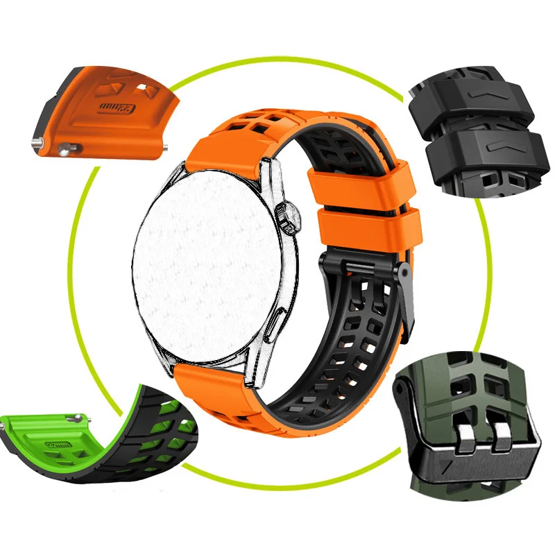 Premium 22mm Silicone Watch Strap - Versatile Wristband Accessory