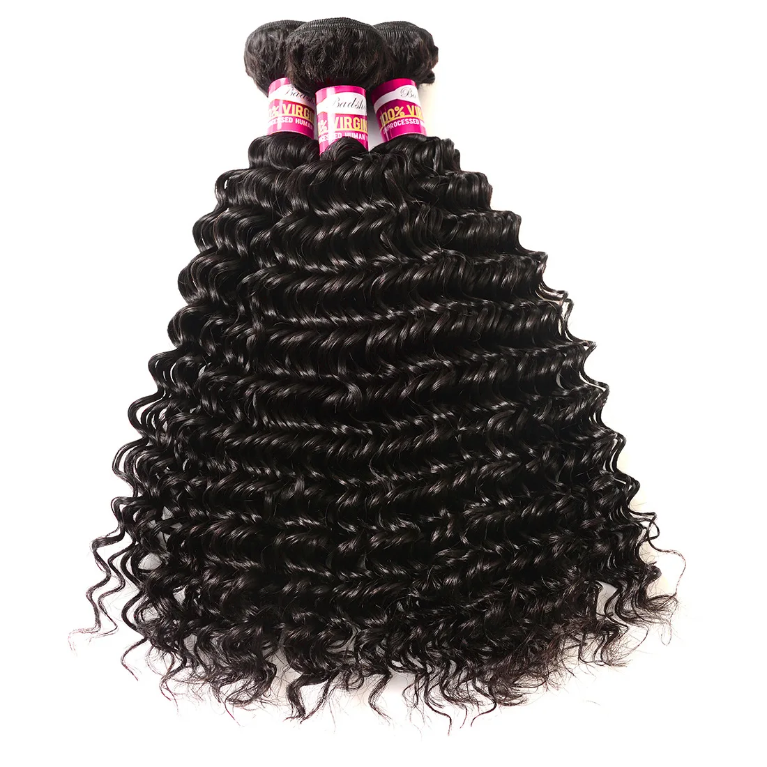 

Deep Wave Human Hair Bundles Brazilian Deep Curly Hair Weave Bundles Weft Hair Extensions 1/3/4 Bundles Wholesale