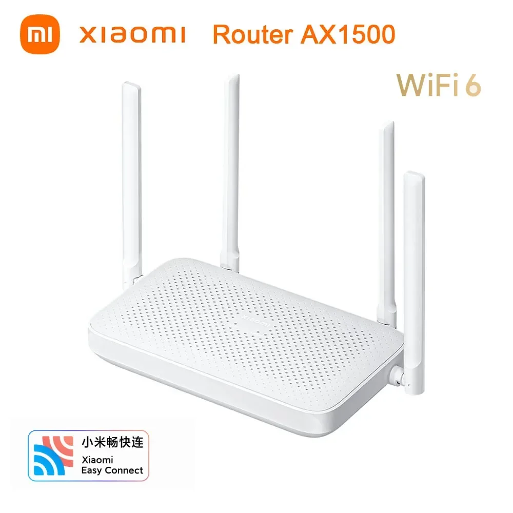 샤오미 와이파이 듀얼 밴드 라우터, 기가비트 이더넷 포트, ofdma 변속기 메쉬 네트워킹, ax1500, 2,4g, 5GHz, 6 1501mbps 