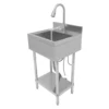 Free Standing Commercial Kitchen Sink Set Stainless Steel for Hand wWashing and Cleaning Food, Fruits and Vegetables 5