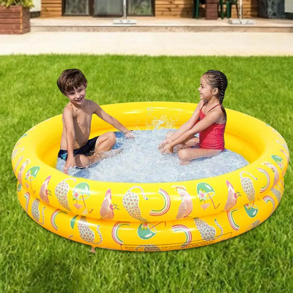 Piscina exterior inflável para crianças, água jogando