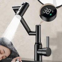 Digital Display LED Bathroom Basin Faucet For 360 Rotation Multifunction Stream Sprayer Hot Cold Water Mixer Sink Tap Bathroom 1