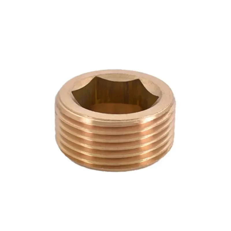 Copper 1/8" 1/4" 3/8" 1/2" 3/4" 1" Male Thread/Female Thread Brass Pipe Hex Head End Cap Plug Fitting Coupler Connector Adapter
