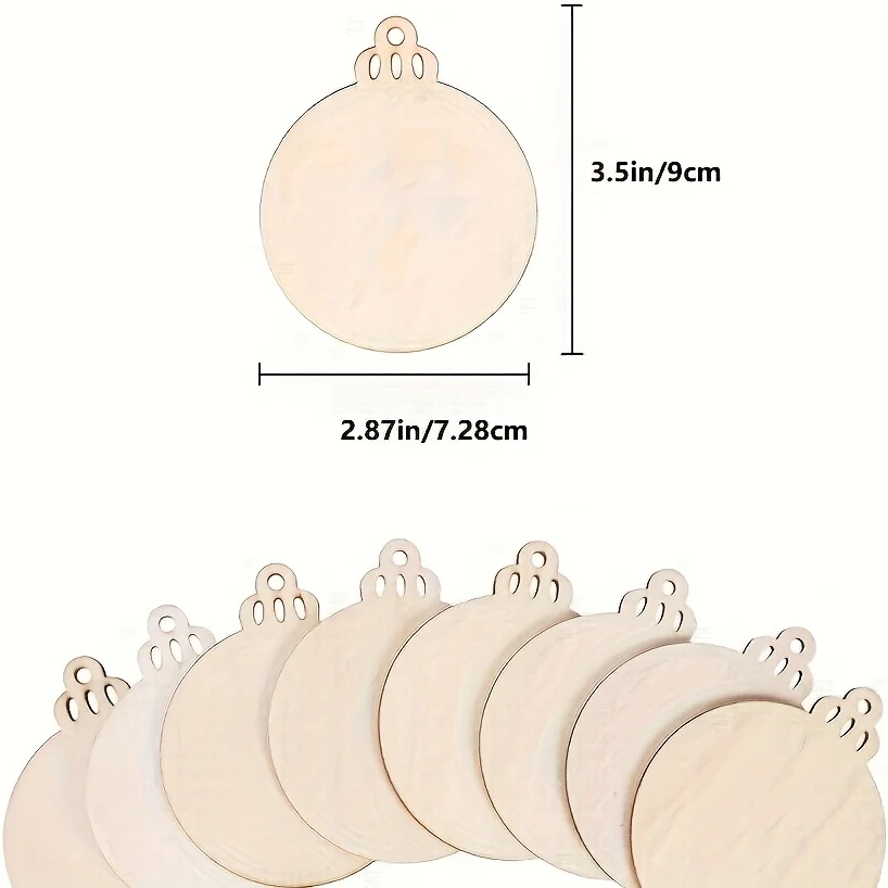 DIY 수제 페인트 원형 나무 조각, 동물 장식, 나무 수공예 재료, 휴일 장식, 20 개