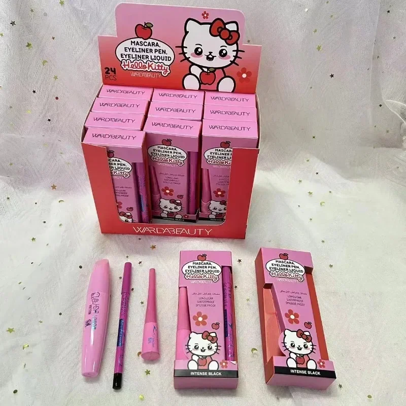 

Anime Sanrio Hello Kitty Makeup Gift Box Mascara Eyeliner Waterproof Lasting Non-smudged Cosmetic Kawaii Girl Christmas Gifts
