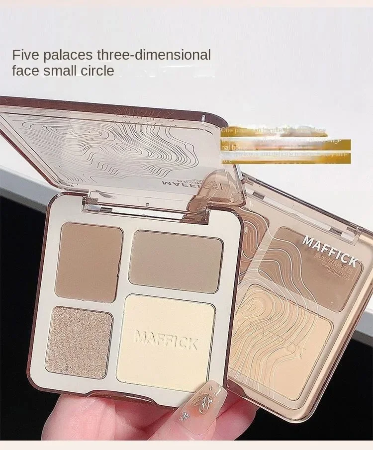 Description Picture 6 of itemNatural Stereoscopic Face Powder Palette  Matte Bronzer  Contour Shading  Multifunctional Highlighter  Cosmetic Blush gift