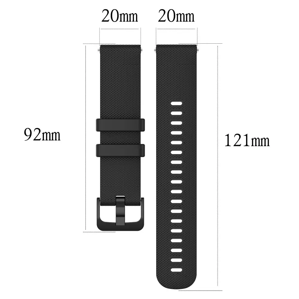 Versatile 20mm Silicone Watchband - Premium Replacement Wristband Strap