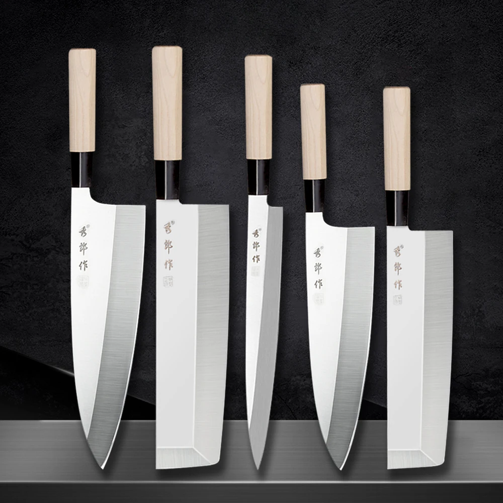 Professional Japanese Knfe Set Sashimi Knife Meat Cleaver Kitchen Knife  Kitchen Knives Sets Polishing Stainless Steel Kitchen Knife Sets Sushi  Knife