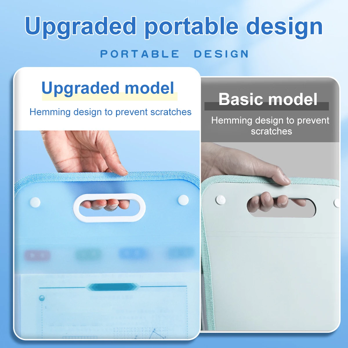 Portable Folder Multi-layer Large Capacity Accordion Bag Test Paper Storage Bag Student Stationery School Office Supplies file folders