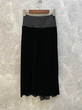  2022 Casual New Women High Quality Patchwork Velvet Chic Skirt 2 Color For Ladies Tutu 