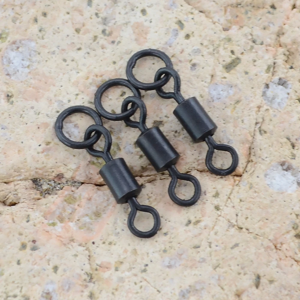 Émerillons rapides Hirisi 20 pièces pour pêche carpe - Émerillons à anneau solide changement rapide